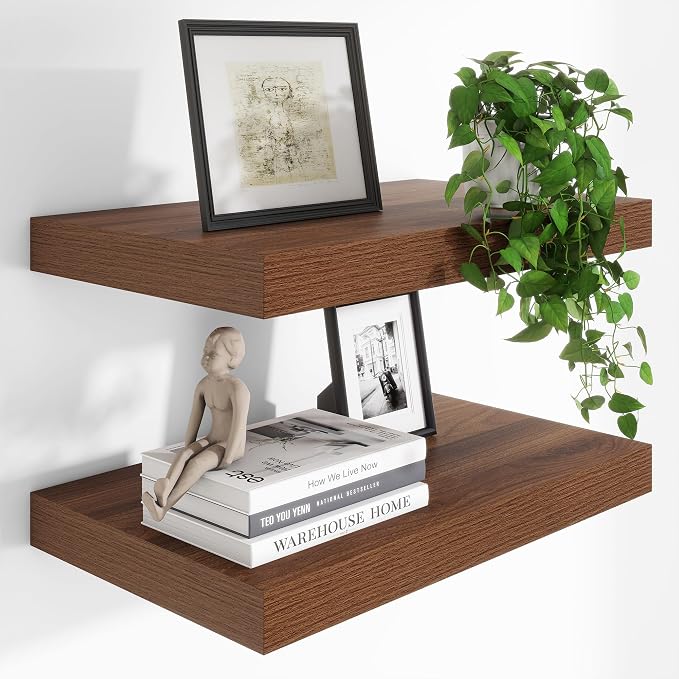 Heimlove 24 x 12 Inch Deep Floating Shelves Wall Mounted by Heimlove
