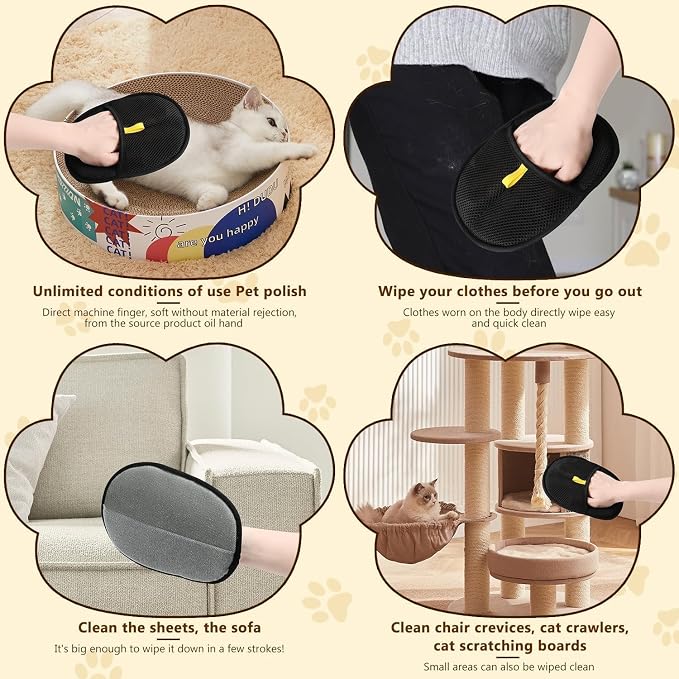 3pcs Pet Hair Removal Glove for Cats & Dogs, 2025 New Upgrade Efficient - Image 4