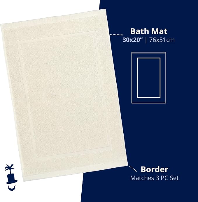 Lincoln & Palm 1-Piece Turkish Cotton Bath Mat - Image 3