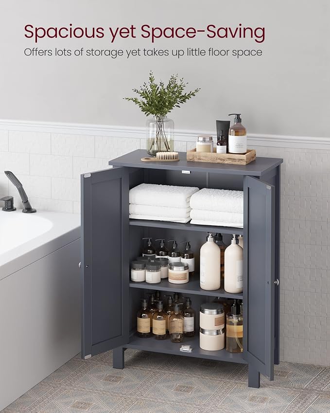 VASAGLE Floor Storage Cabinet, Freestanding Storage Unit - Image 4