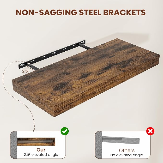 Vivelove 12" Deep Floating Shelves - Image 8