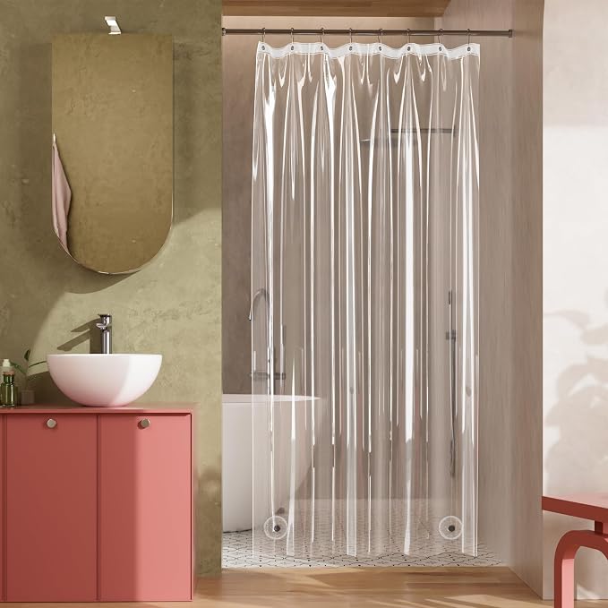 Titanker Stall Shower Curtain Liner 48x72, Waterproof Single Shower Liner - Image 3
