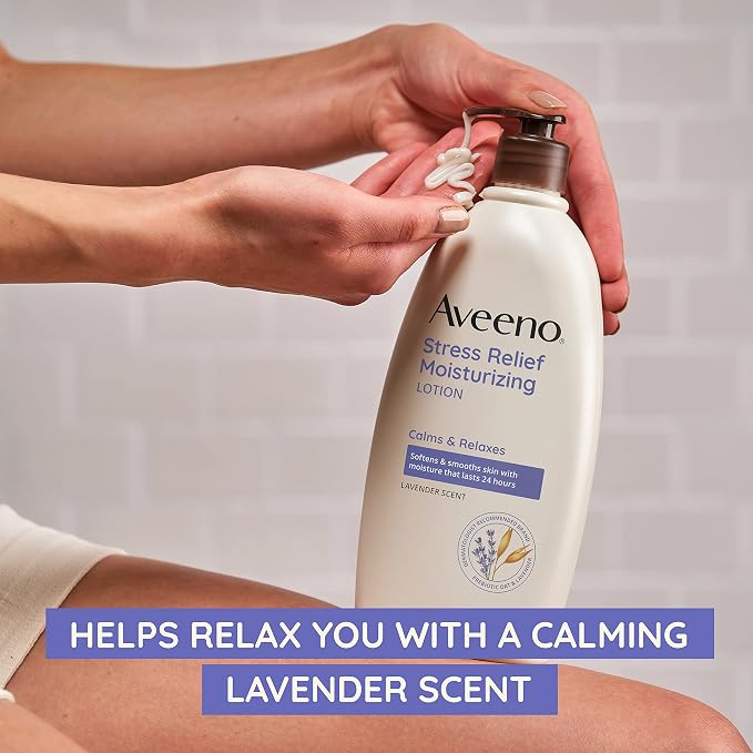 Aveeno Stress Relief Moisturizing Body Lotion - Image 3