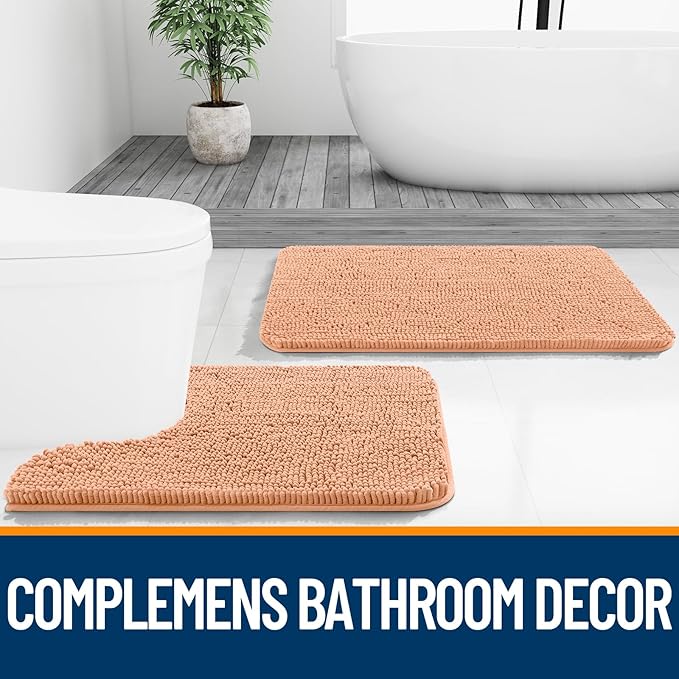 OLANLY Bathroom Rugs 30x20, Extra Soft Absorbent Chenille Bath Rugs, Rubber - Image 7