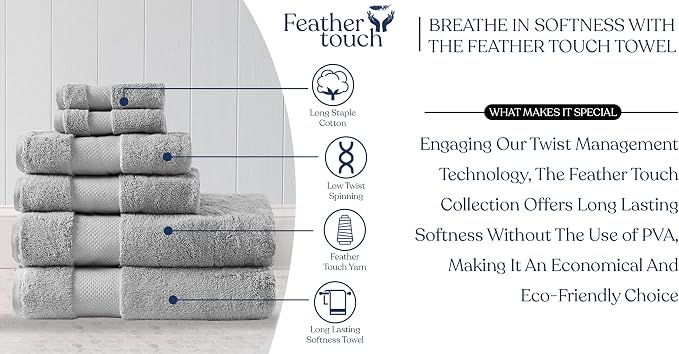 Delara Organic Cotton Luxuriously Plush Bath Towel 10 Piece Set|GOTS & Oeko-TEX - Image 7