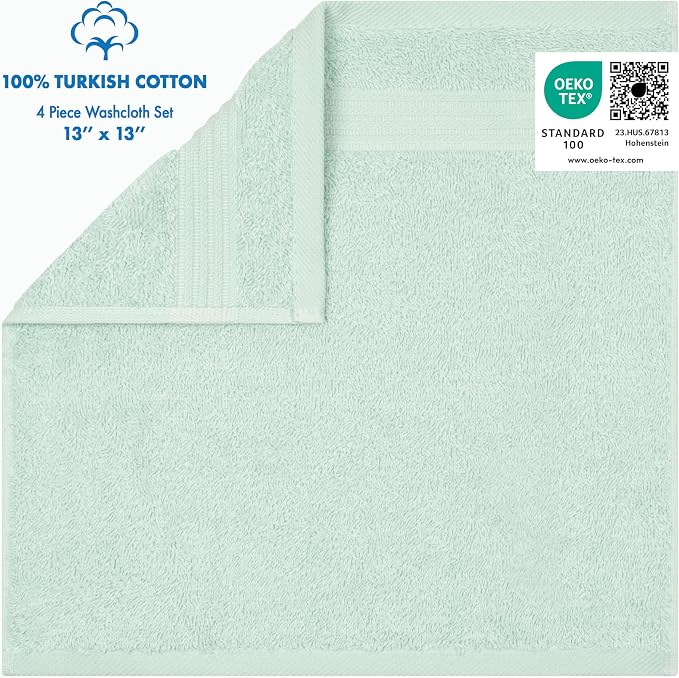 Cotton Paradise 100% Cotton Turkish Washcloth Set - Image 3