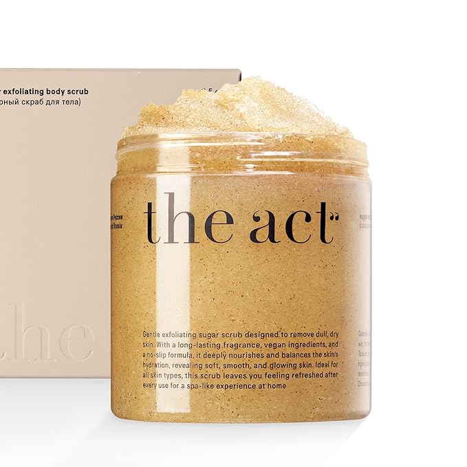 THE ACT Sugar Exfoliating Body Scrub – Natural Body Polish by theact