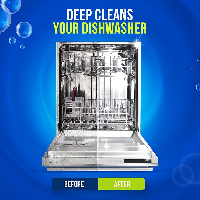 Dishwasher Cleaner and Deodorizer Tablets 26-Pack, Deep Cleaning Descaler - Image 7
