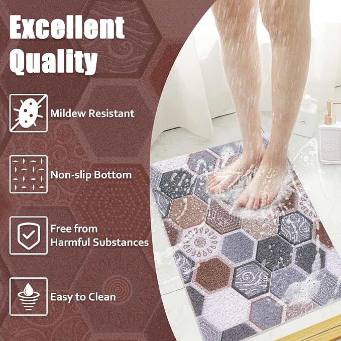 Shower Mat Non-Slip, 24x16 Inch Soft Comfort Bath Mat - Image 7