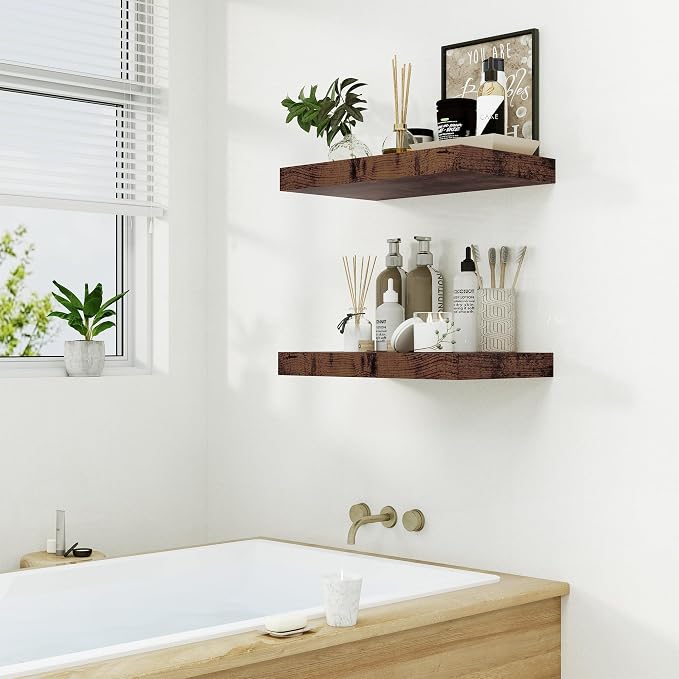 Heimlove Bathroom 12'' Deep Floating Shelves - Image 4