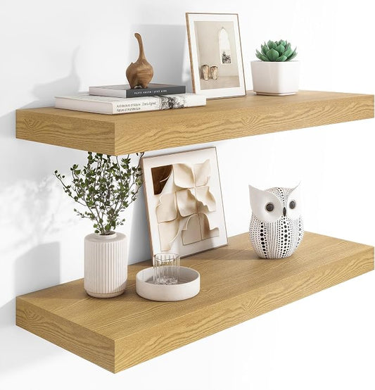 Heimlove 12" Deep Floating Shelves, 36 x 12 Inch Wall Mounted Long Floating by Heimlove