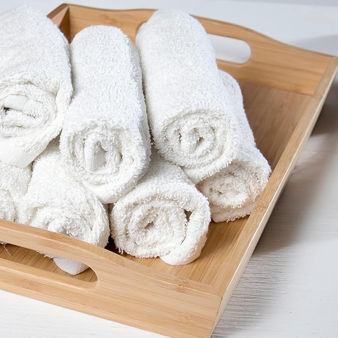 GOLD TEXTILES 480 Pack Economy White Washcloths Set - Image 6