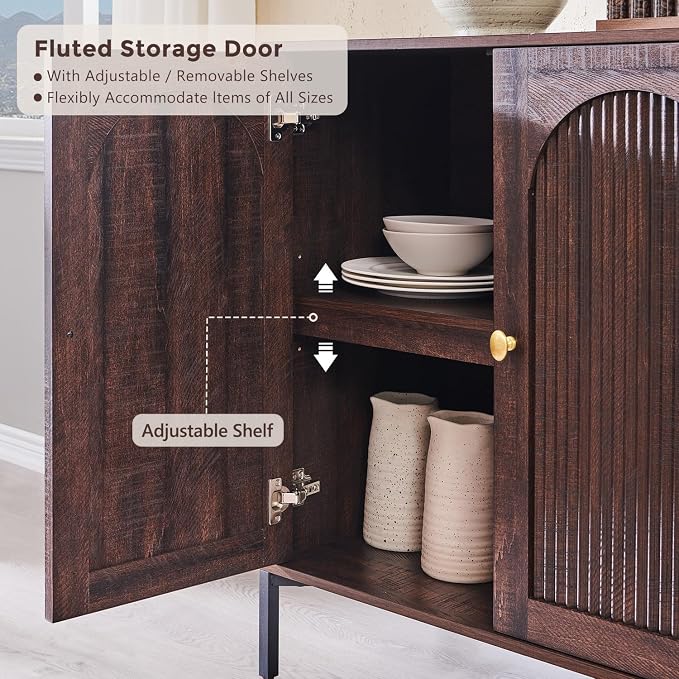 Bathroom Cabinet with Storage, Modern Sideboard Cabinet - Image 6