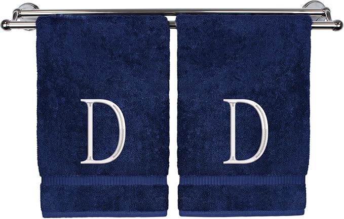 Monogrammed Hand Towel, Personalized Initial Gift, Extra Absorbent 100% Turkish by BareCotton