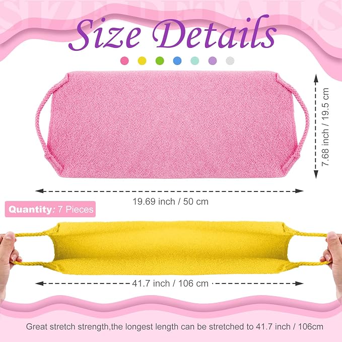 Lounsweer 7 Pieces Exfoliating Back Scrubber - Image 2