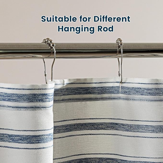 SLEEP ZONE Shower Curtain Liner, Waffle Shower Curtains - Image 4