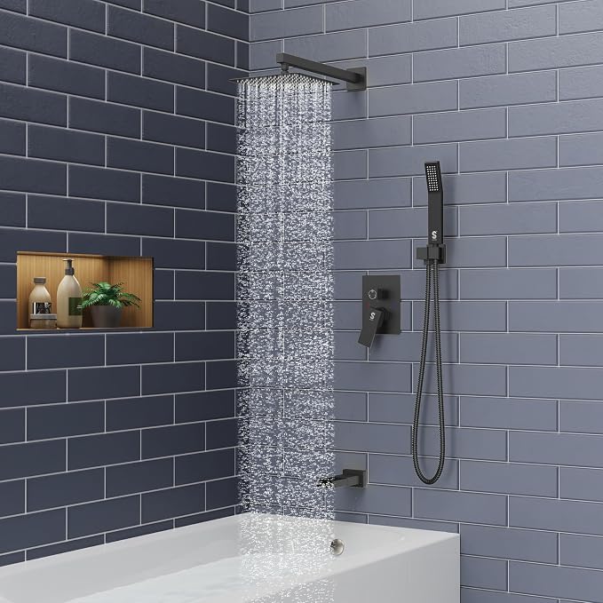 SR SUN RISE 8 Inches All Metal Bathtub and Shower Faucet Combo Shower System - Image 2