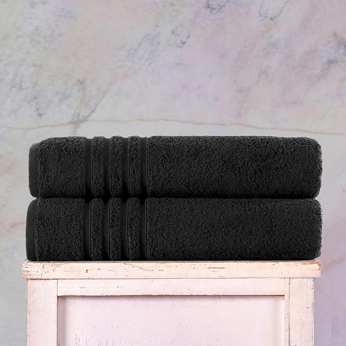 Hawmam Linen Jumbo Large Bath Sheets Towels 2 Pack Soft and Absorbent - Image 2