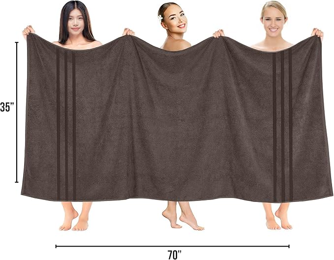 RIVERSIDE Pack of 2 Extra Large Bath Sheets 35 x 70 Inches - Image 2