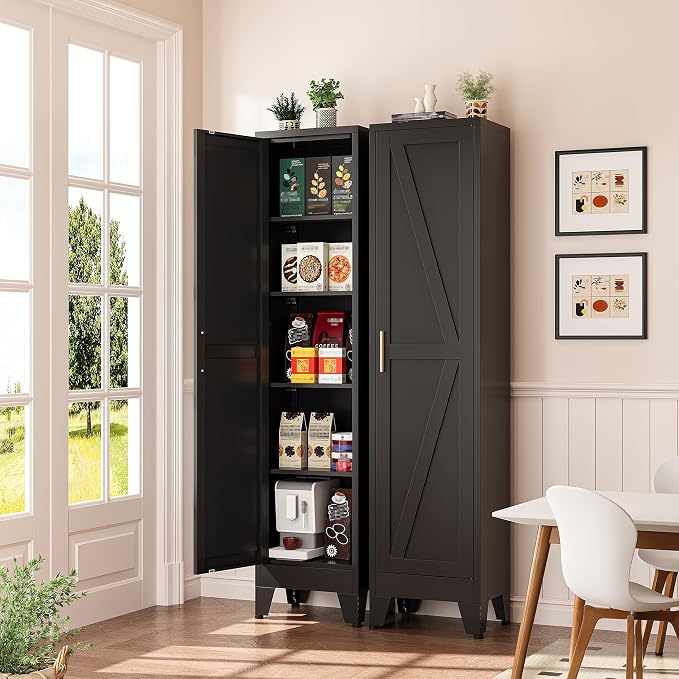 Narrow Bthroom Storage Cabinet Tall Metal Storage Cbinets - Image 2