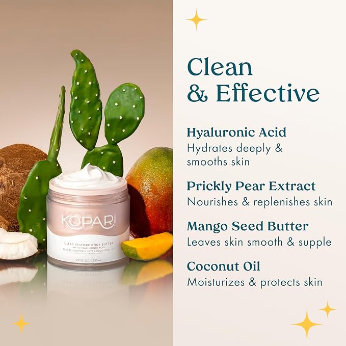Kopari Ultra Restore Body Butter, Whipped Lightweight Formula, Hyaluronic Acid - Image 5