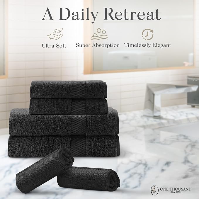 Premium Staple Cotton Bathroom Towel Set - Image 5