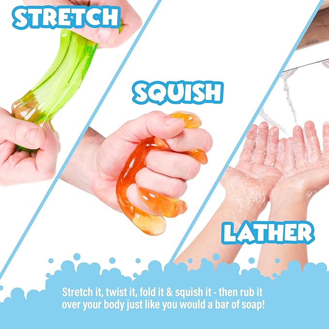 Tub Works® Super Goo Bath Slime™ Kids Soap Bath Toy, 6 Pack | Stretchy - Image 3
