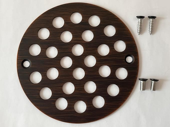 4 Inch Screw-in Round Shower Drain Cover Replacement Floor Drainer - Image 5