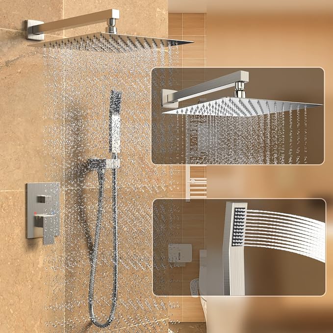 Rain Shower System 12 Inches Shower Head - Image 8