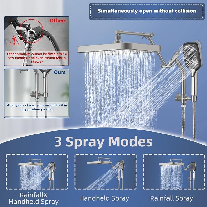 14" High Pressure Rain/Rainfall Shower Heads - Image 4