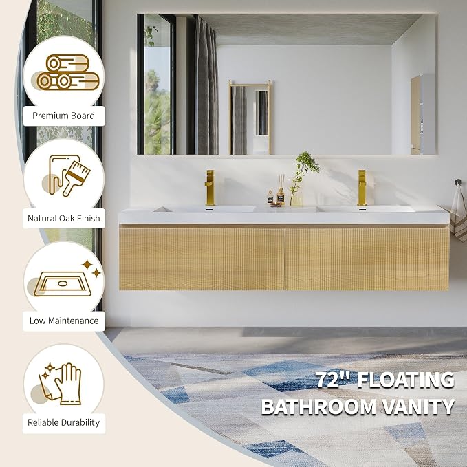 72'' Floating Bathroom Vanity - Image 2