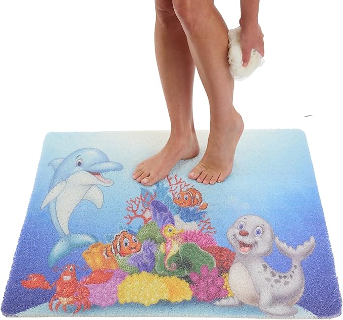 Extra Large Square Shower Mat Non Slip by ENKOSI