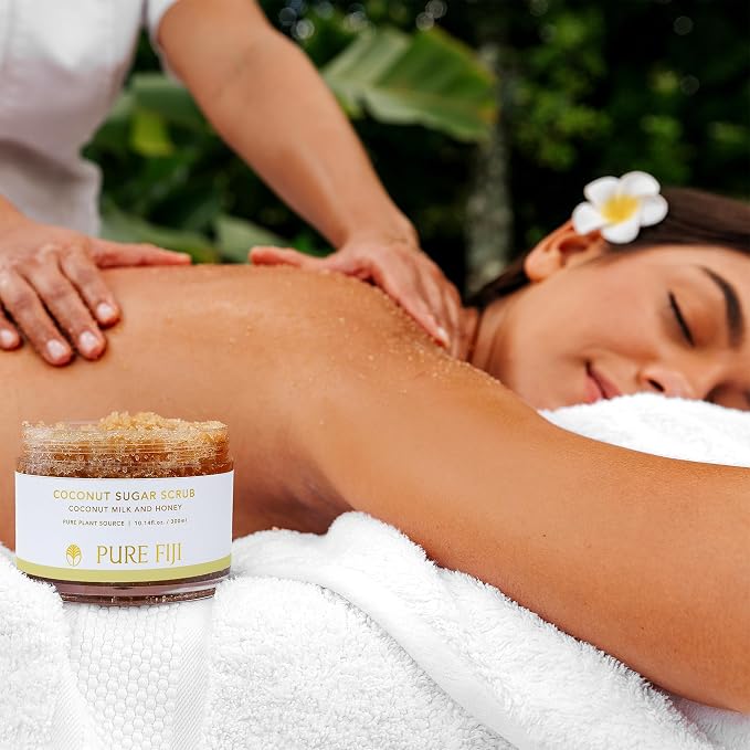 Pure Fiji Coconut Sugar Body Scrub, Coconut Milk & Honey - Image 5