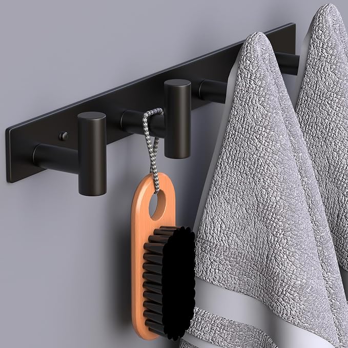 HUFEEOH Coat Rack Wall Mount, Heavy Duty Wall Hooks Towel Hooks - Image 5