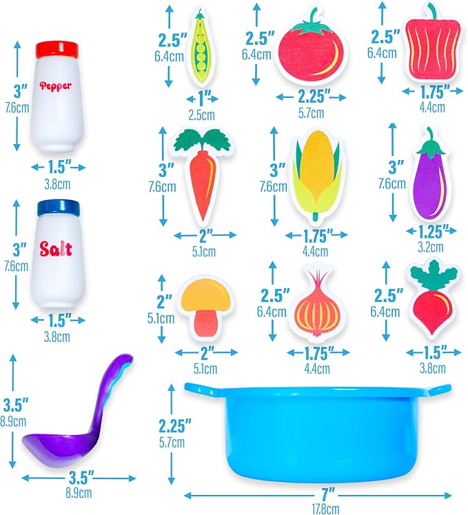 Tub Works® Tub Soup™ Scoop, Strain & Play Toddler Bath Toy | Floating Foam - Image 8