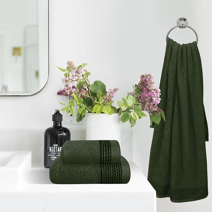 Belizzi Home Ultra Soft 3 Pack Cotton Towel Set, Contains a Bath Towel 28x55 - Image 3