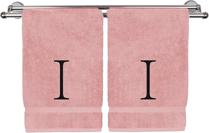 Monogrammed Hand Towel, Personalized Initial Gift, Extra Absorbent 100% Turkish by BareCotton