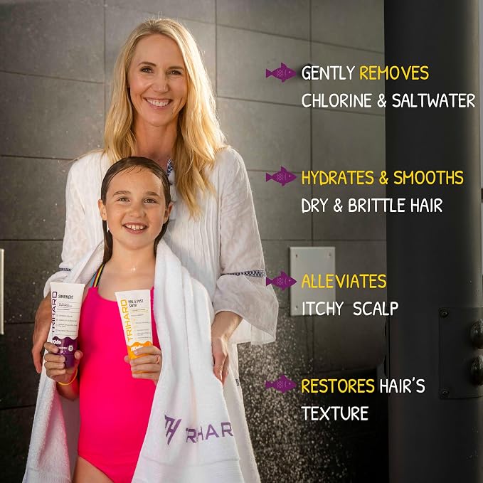 TRIHARD Kids Chlorine Defense Shampoo and Conditioner Set, Children’s Tear-Free - Image 2