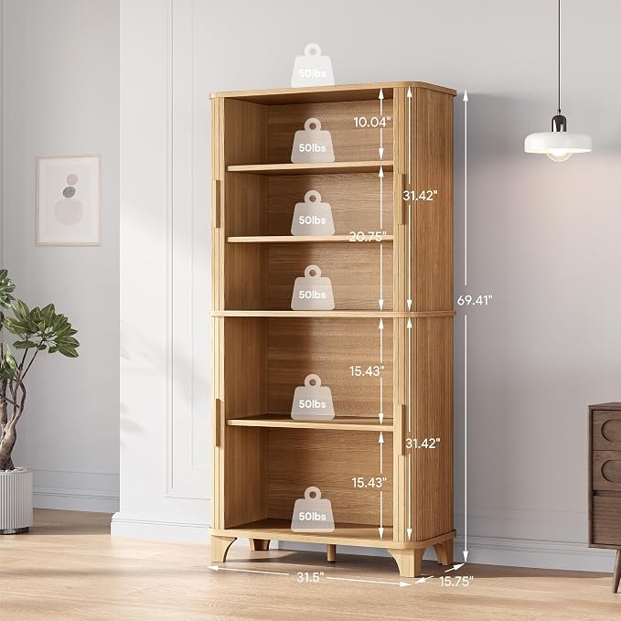 69" Tall Kitchen Pantry Storage Cabinet - Image 2