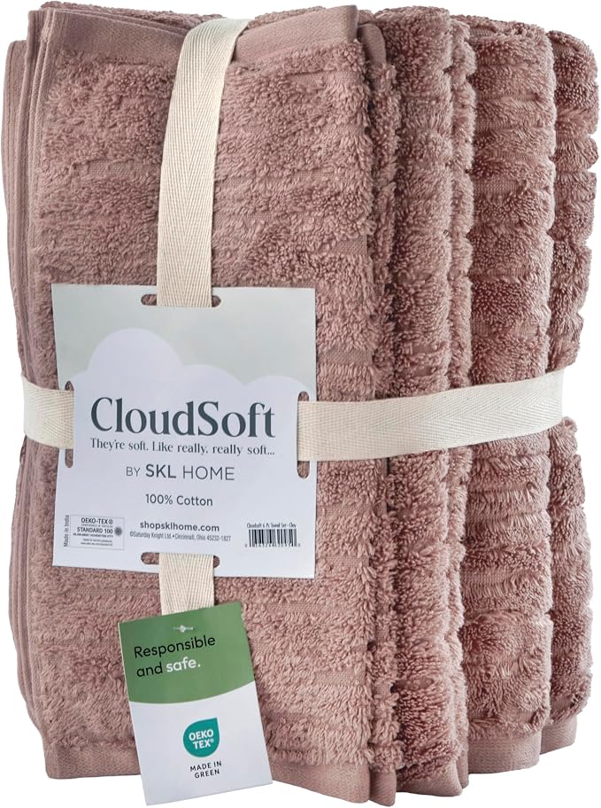 SKL Home CloudSoft Cotton Luxury 6-Piece Towel Set - Image 4
