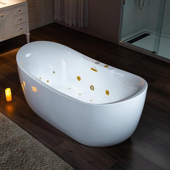 WOODBRIDGE 72" x 35-3/8" Whirlpool and Air Bath Heated Soaking Combination Tub - Image 7