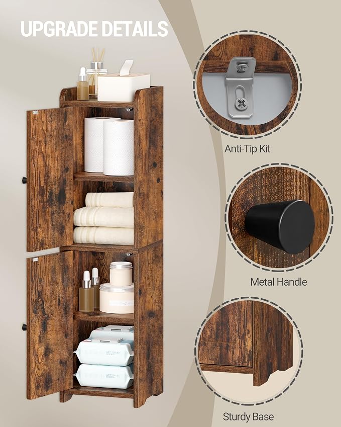 Bathroom Storage Cabinet, Corner Floor Cabinet - Image 6