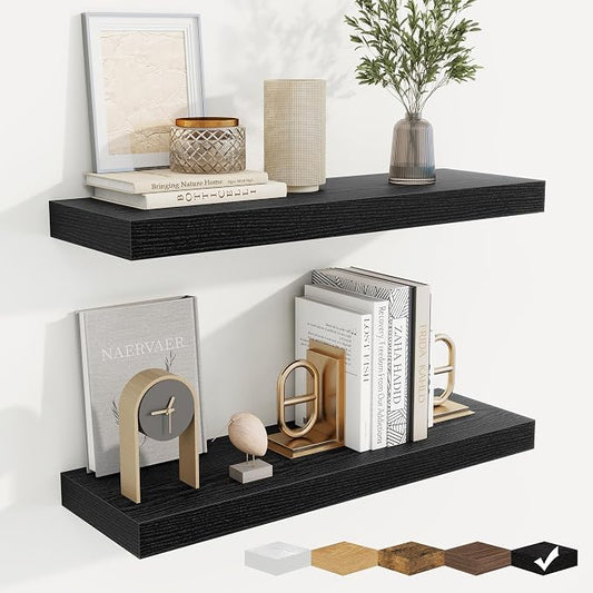 fuqing Floating Shelves for Wall, Wall Mounted Wood Floating Shelf by Fuqing