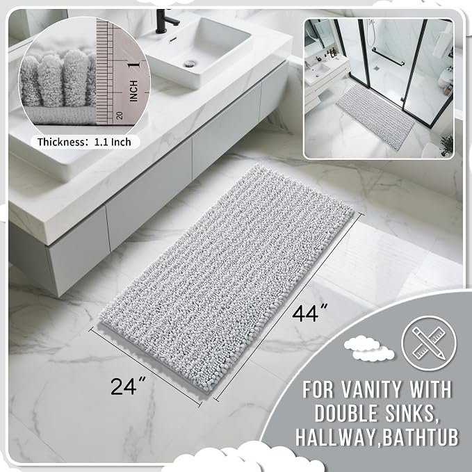Yimobra Long Bathroom Rugs Non Slip Washable 44x24 Inch - Image 2
