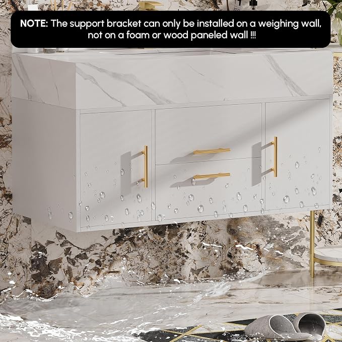 homary 39.4" Modern Floating Bathroom Vanity - Image 4