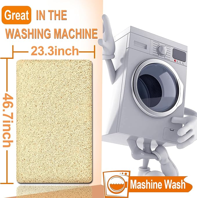 Shower Mats Non Slip for Elderly, 24x47’’Extra Lager Loofah Bath Mats for Shower - Image 2