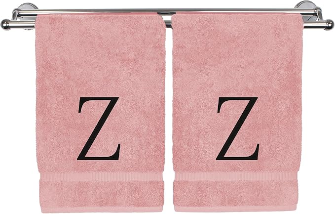 Monogrammed Hand Towel, Personalized Initial Gift, Extra Absorbent 100% Turkish by BareCotton