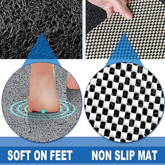 Shower Mats Non Slip for Elderly, 24x32’’Lager Loofah Loofah Bath Mats for - Image 4