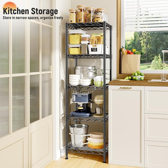 5 Tier Metal Shelving Unit Wire Shelving, Storage Rack - Image 7