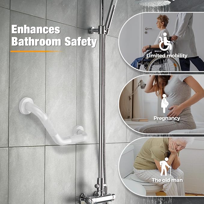 Grab Bars for Bathtubs and Showers- 1-1/4 x 16 Angled Shower Grab Bar for - Image 4